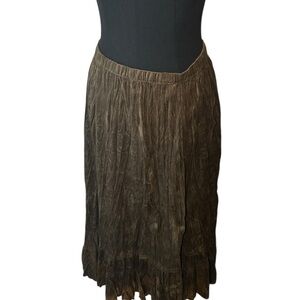 Vintage Coldwater Creek Velvet Brown Skirt Deadstock - Petite Small